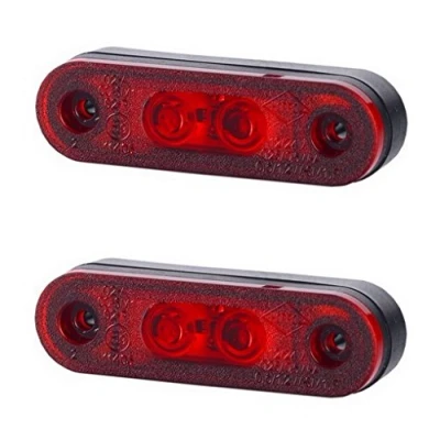 Afbeelding van BUL BARS 2 x SMD LED rood breedtelicht zijlamp met rubberen pad 12V 24V E keurmerk positielamp auto vrachtwagen lamp licht universeel