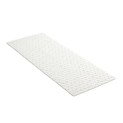 Afbeelding van TATAY SBS Antislip badmat van TP rubber met 126 zuignappen, rechthoekig, diamantdesign, wit, afmetingen 96 x 36 cm