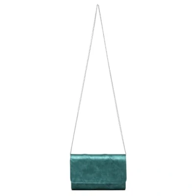 Afbeelding van Miss Lulu Clutch tas voor dames, avondtas bruiloft, grote strik, zacht met fijne glitter, synthetische handtas, schoolbal, party, vakantietas, 2 Groen
