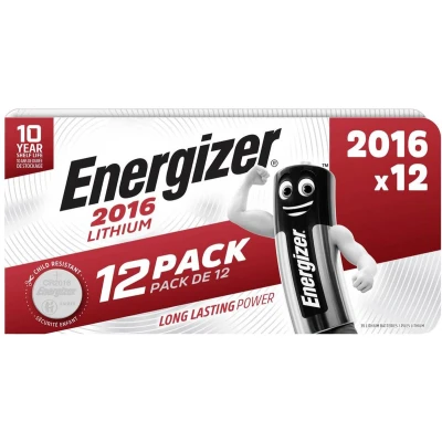 Afbeelding van Energizer Knoopcel CR2016 3 V 12 stuk(s) 90 mAh Lithium