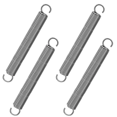 Afbeelding van GUNGY Trekveren met haak, roestvrij staal, spanveer, trekveer, 80 mm, buitendiameter 10 draaddiameter 1,2 maximale trekkracht 3,2 kg, x 4 stuks