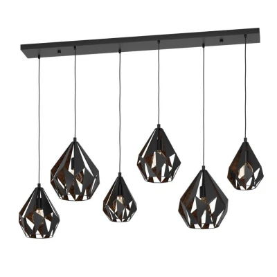 Afbeelding van EGLO Carlton 1 Hanglamp E27 145,5 cm Zwart/Koper