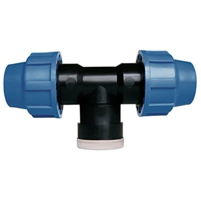 Afbeelding van Cornat irrigatiesysteem T stuk PE buis, Ø 20 mm, 1/2 inch binnendraad, polypropyleen voor koud water 32 mm x 3/4 multicolor