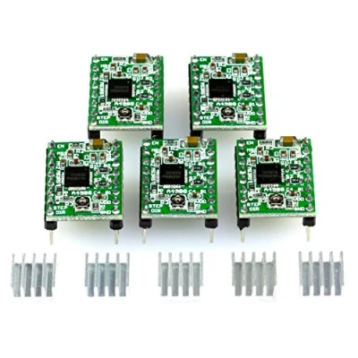 Afbeelding van Paradisetronic.com 5X A4988 stappenmotordrivermodule met koellichaam, bijv. voor RAMPS 1.4/1.6, CNC Shield, 3D printer, Mega i3, Prusa Mendel