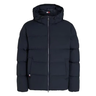 Afbeelding van Tommy Hilfiger Heren DOWN HOODED Puffer JAS MW0MW36599, Jacket, Blauw, S, Blauw (Woestijnhemel), S