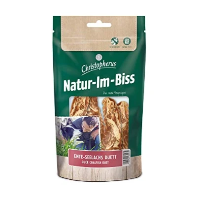 Afbeelding van Christopherus Eend Seelachs Duet kauwsticks voor honden, heteluchtgedroogd, Natur Im Biss, 70 g