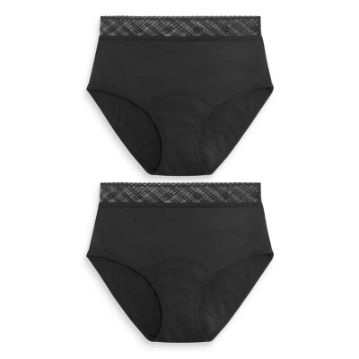 Afbeelding van Next 2 PACK Menstruatieondergoed, Dames, Maat: 40, Mottled black