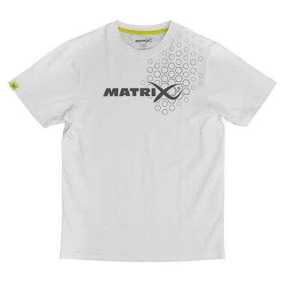 Afbeelding van Matrix Hex Print T Shirt White Maat : Medium