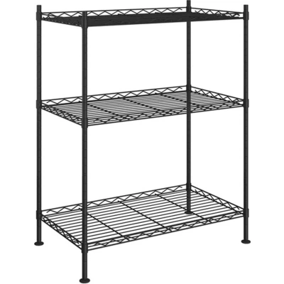 Afbeelding van vidaXL Opbergrek 3 laags 150 kg 60x35x76 cm zwart