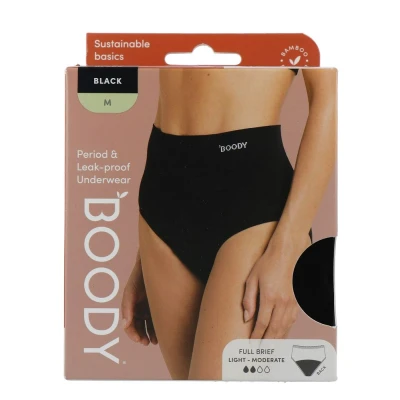 Afbeelding van Boody Menstruatieondergoed tailleslip zwart licht/norm M 1 stuks
