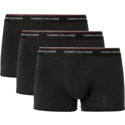Afbeelding van Tommy Hilfiger Boxershorts 3 Pack Trunk Zwart maat L met Body fit Pasvorm Stretch Heren