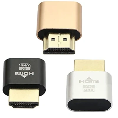 Afbeelding van XMSJSIY HDMI Dummy Plug 4K Display Emulator Virtuele Monitor Headless Ghost Adapter voor Ethereum ETH ZEC BTC Mijnbouw 3840x2160@60Hz 3pack