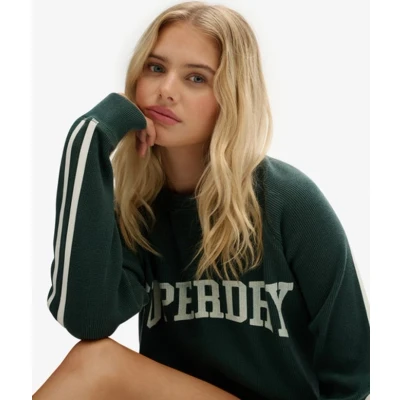 Afbeelding van Superdry Athletic Essentials Graphic Longsleeve, Dames, Maat: 40, Enamel green