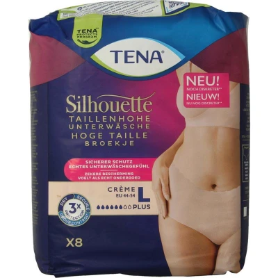 Afbeelding van Tena Silhouet plus high waist creme large 8 stuks