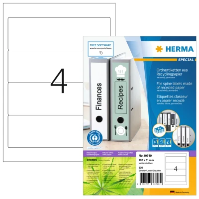 Afbeelding van HERMA 10740 printeretiket Wit Zelfklevend printerlabel