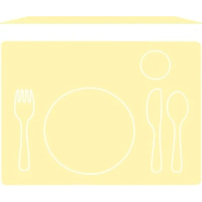 Afbeelding van Montessori Siliconen placemat voor kinderen afwasbaar (geel, 40 x 30 cm)
