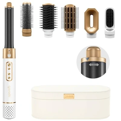 Afbeelding van Easystyler Pro Airstyler krultang 6 in 1 Multistyler Föhn Haarstyler Met Coldshot Hairwrap Föhnborstel Haardroger Krulborstel en Stijlborstel