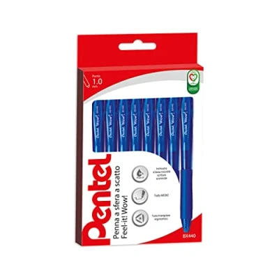 Afbeelding van Pentel BX440 Feel it Wow balpen 1,0 mm 8 stuks blauw