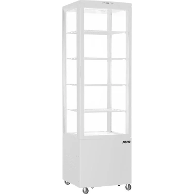 Afbeelding van Koelvitrine staande model Sven wit 235L (H)168,9x(B)51,5x(D)48,5
