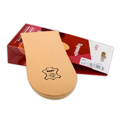 Afbeelding van 1 x hielverhoger, haklift, hielkussen, orthopedische wig, vele breedtes en hoogtes, lederen bekleding, Kaps Topmed Plus, geleverd aan NHS, stuk (hoogte 10 mm / 0.4 inch size L)