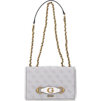 Afbeelding van GUESS Schoudertas Izzy Convertible Crossbody Flap Dove Logo Lichtgrijs