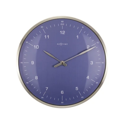 Afbeelding van Nextime Ne 3243Bl Wandklok 60 Minutes Ø33 Metaal Blauw