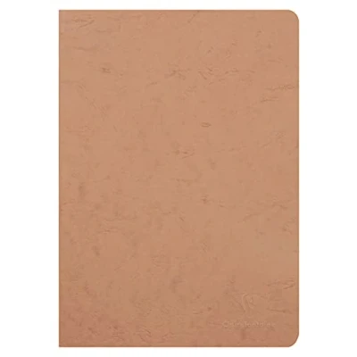 Afbeelding van Clairefontaine 733000C Age Bag collectie Tabakskleurig Gehecht Schrift A4 21x29,7 cm 96 Pagina&#039;s met Blanco Wit Papier 90 g Gelamineerde Cover Lederachtige Textuur