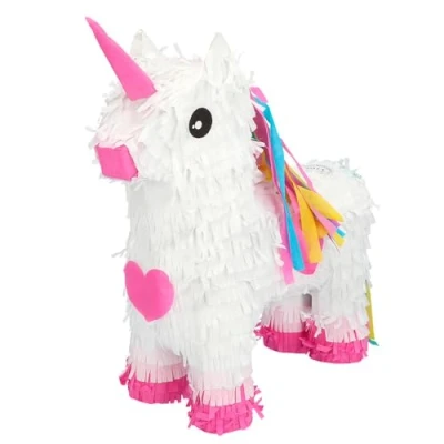 Afbeelding van Boland Piñata Eenhoorn wit (M) M Verjaardag, Kinderfeestje, Themafeest Unicorn