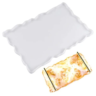 Afbeelding van AvoDovA siliconen bakvorm voor hars, 19 x 30 cm, rechthoek, 1 stuk, mal onderzetter, epoxygietvormen woondecoratie