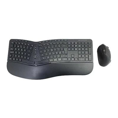 Afbeelding van CONCEPTRONIC Wireless Keyboard+Mouse,ergo,Layout portugie.zwart