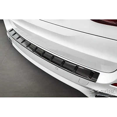 Afbeelding van Zwart RVS Achterbumperprotector compatibel met BMW X5 F15 (incl. M Pakket) 2013 2018 &#039;STRONG EDITION&#039;