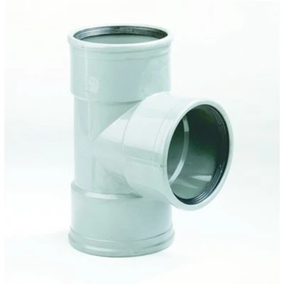Afbeelding van PVC T stuk 90 graden manchet, 160 mm (3 x
