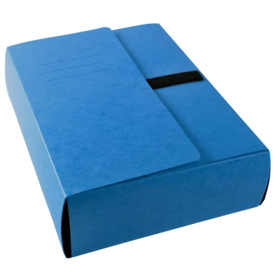 Afbeelding van Map uitrekbare rug+3 klep klittenb blauw per 10