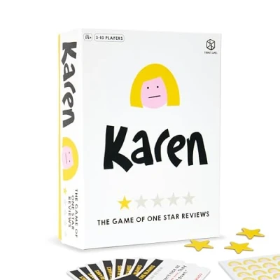 Afbeelding van Format Games Karen Party Game Hilarious of One Star Reviews Fun Bluffing for Night Leeftijd 14+ 3 10 spelers Gemiddelde speeltijd 45 90 minuten Made by