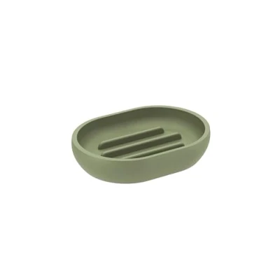 Afbeelding van Cosmic Aanrecht Zeepschaaltje Olive Zeephouder 13 x 9.5 3 cm