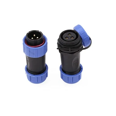 Afbeelding van Eonvic HE21 3 Pin Luchtvaart Circulaire Connector Schroefdraad Plug Mannelijke Socket Vrouwelijke Waterdichte IP68 In Line Kabel Voor Industriële Apparaat Power Signaal