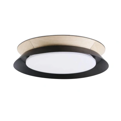 Afbeelding van Faro Lighting Tender Led Flush Plafondlamp Zwart 24W 3000K