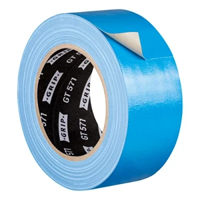 Afbeelding van GRIP Eventbasics Weefseltape, hemelsblauw, 50 mm x 25 m, gekleurde Gaffa tape GT 571, zeer hoge kleefkracht, professionele weefseltape voor markeren, knutselen, bevestigen, repareren enz.