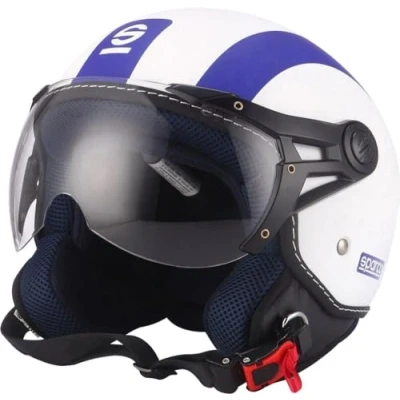 Afbeelding van Sparco Riders Helm Demi Jet, wit/mat blauw, maat XS