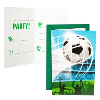 Afbeelding van Globos Uitnodigingen en Enveloppen FSC Voetbal Fans, 6st,