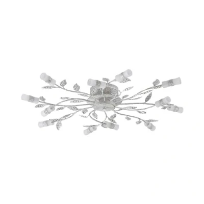 Afbeelding van Lindby LED plafondlamp 12 lichts metaal, aluminium H: 11 cm wit, brons Inclusief lichtbronnen