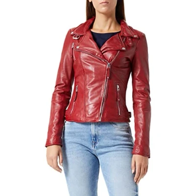 Afbeelding van Freaky Nation Biker Princess jas voor dames, rood (Apple 4068), M