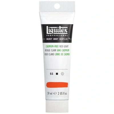 Afbeelding van Liquitex 1045893 Professional Heavy Body acrylverf in kunstenaarskwaliteit met uitstekende lichtechtheid en boterachtige consistentie, 59ml Tube, Cadmium Free Red Light