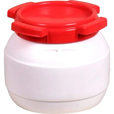 Afbeelding van Relags Steen met brede hals, ronde ton, wit, 3,6 l