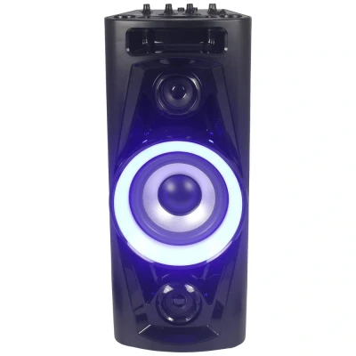 Afbeelding van Reflexion PS07BT mobiele discogeluidsmachine (Bluetooth, echte draadloze stereo, radio, USB, AUX IN, karaokefunctie en batterij) zwart