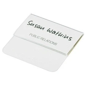 Afbeelding van Durable Naambadge 40x75 mm met insteektong, transparant
