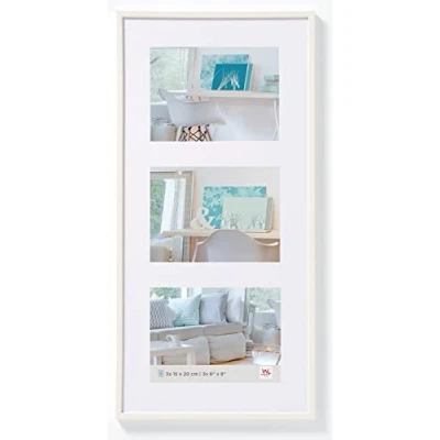 Afbeelding van Walther Design New Lifestyle Kunststof Fotolijst Drieluik Fotomaat 18x13cm Wit
