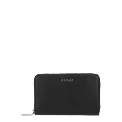 Afbeelding van HUGO Portemonnee Mel Ziparound Wallet Black Zwart