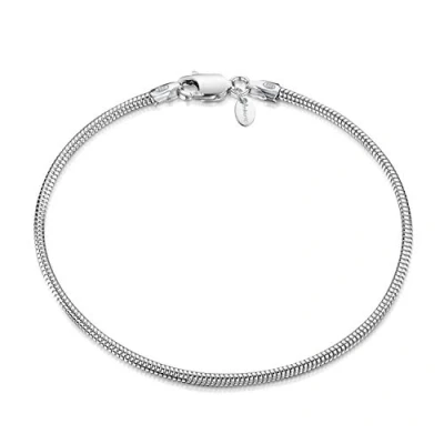 Afbeelding van Amberta Sieraden Echt 925 Sterling Zilver Armband Slang Schakelarmband Bedelarmbanden voor Vrouwen en Man Unisex Lengte: 20cm