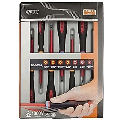 Afbeelding van Bahco ergo schroevendraaier set 7d incl.tester BE 9889S